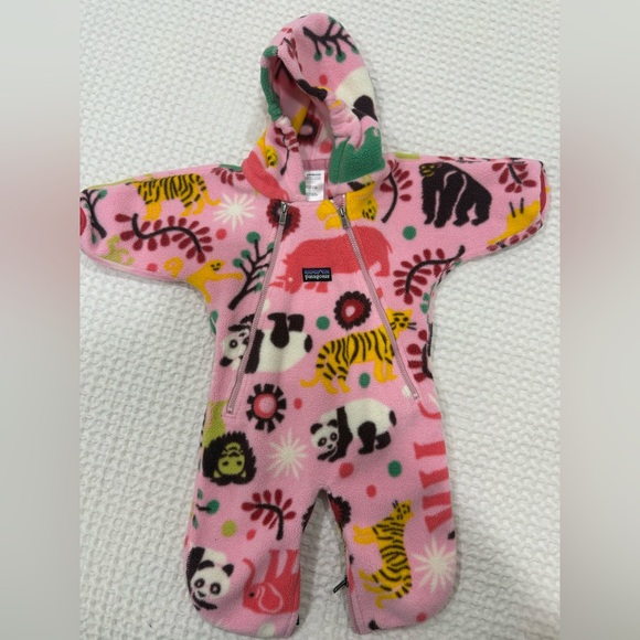 Patagonia Pink Animal Pattern Baby Suit - Picture 1 of 4